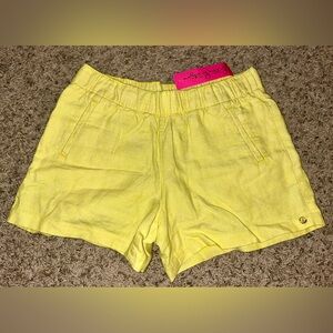 NWT Women’s Lilly Pulitzer Yellow LILO Shorts Size Medium